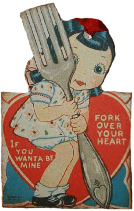 Valentines Day Menu Ideas. Vintage Valentine Card