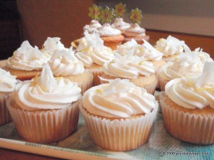 LemonCupcakes Lemon Cupcakes with Lemon Buttercream icing topped w/coconut