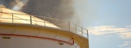Petrol storage depot fire vegan