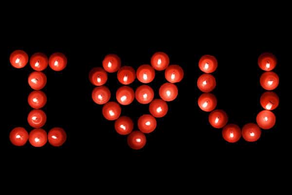 I Heart U Candles
