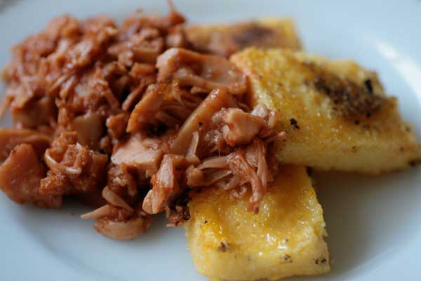 Pulled BBQ Jackfruit & Fried Polenta Recipe | Your Daily Vegan
