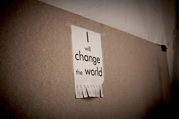I will change the world flier