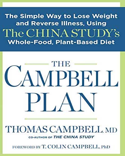 Cover for the book The Campbell Plan. Features a mostly white background with a blue section at the top filled with book information.