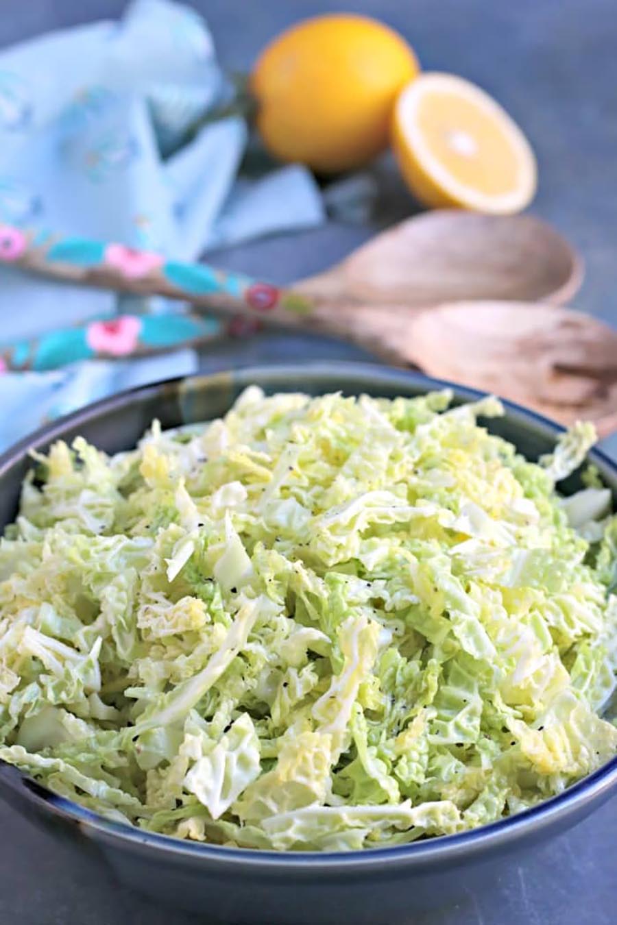 Cabbage salad in a bowl